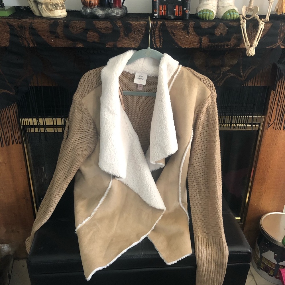 Knox Rose Faux Suede Fur Sewater